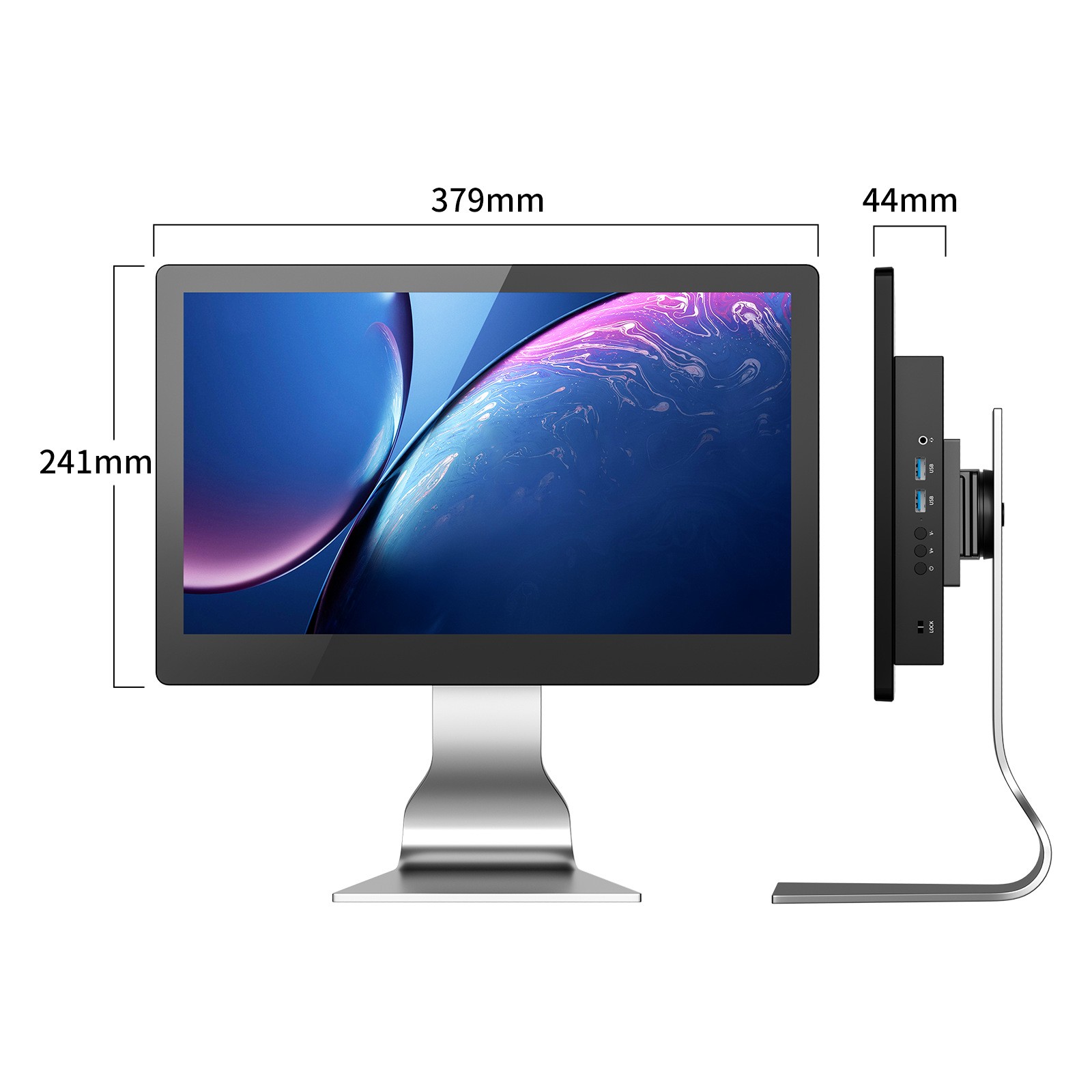 15.6寸工控一体机电脑Win10安卓机器人控制触摸屏工业平板显示器